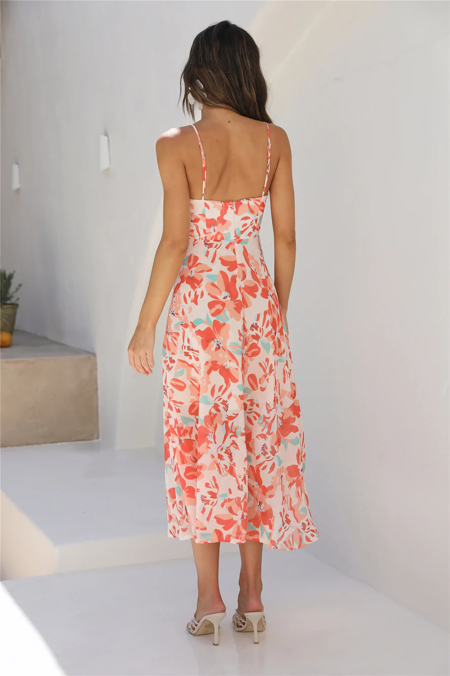 Vacay Vibe Midi Dress Orange