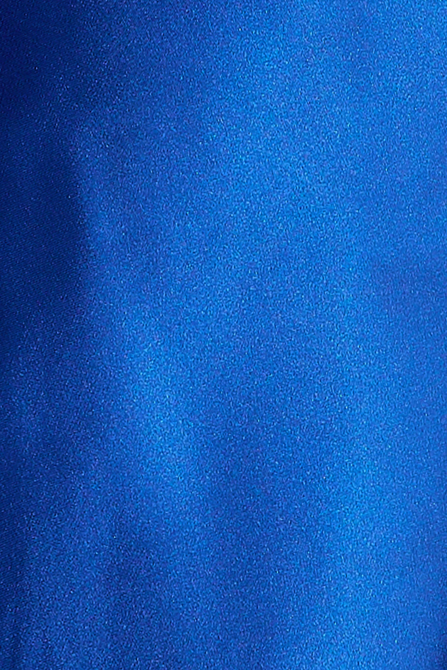 Beacnlady Luxe Arrival Satin Mini Dress Cobalt Blue