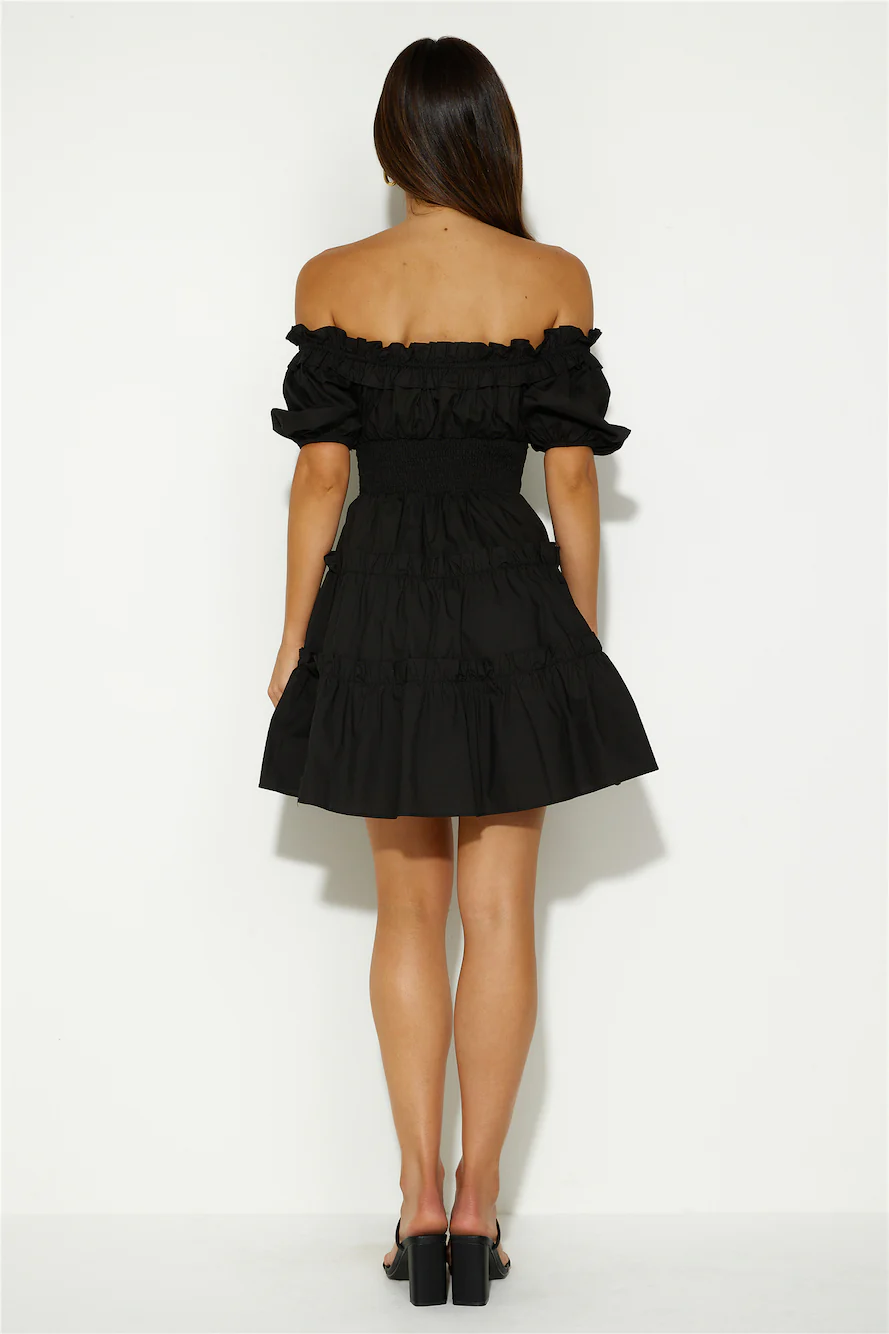 Pop The Question Mini Dress Black