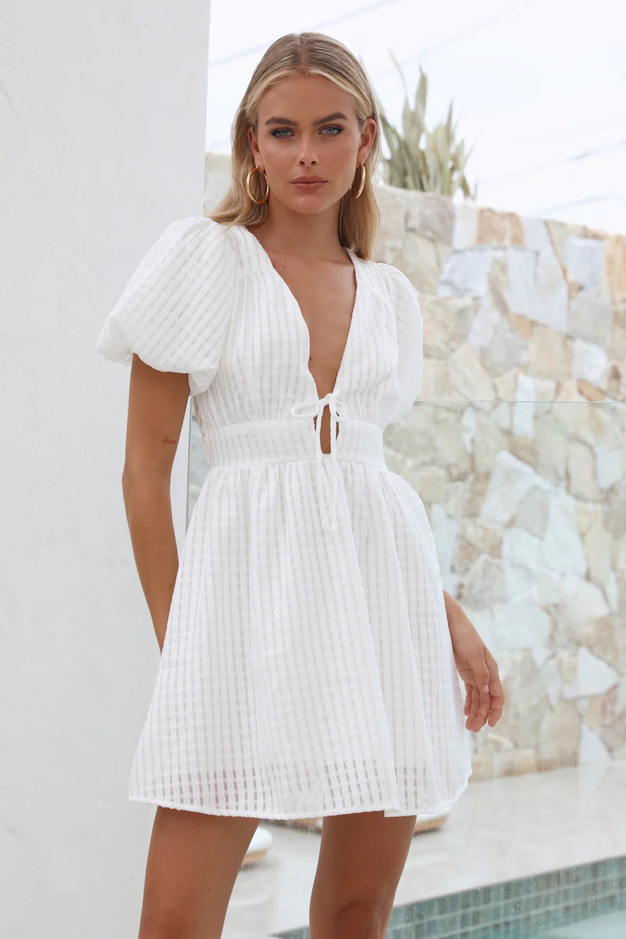 Flowers For You Mini Dress White