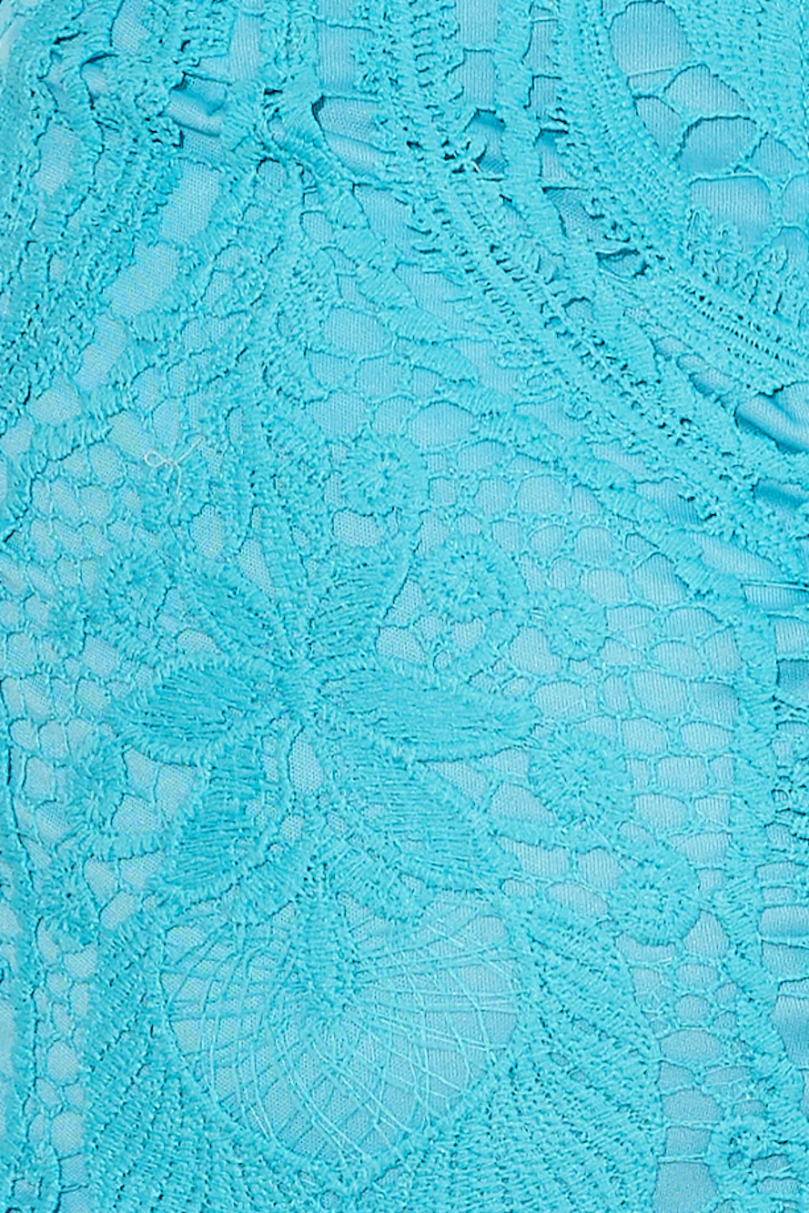 Daytime Romance Lace Mini Dress Blue