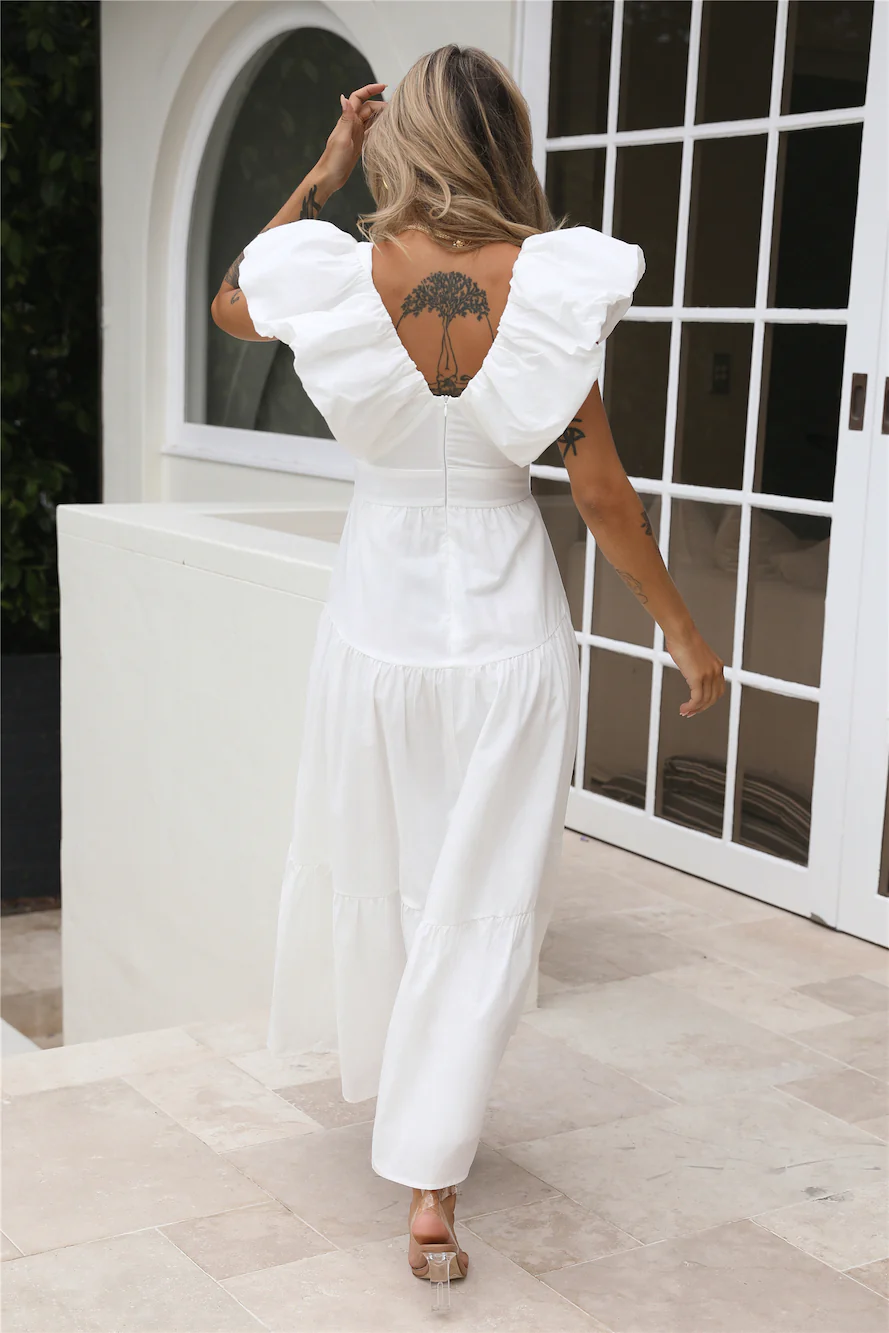 The Extra Girl Maxi Dress White