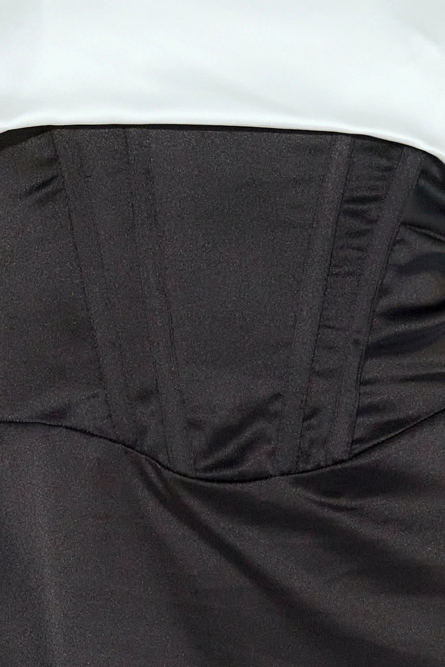 High Class Girl Satin Mini Dress Black