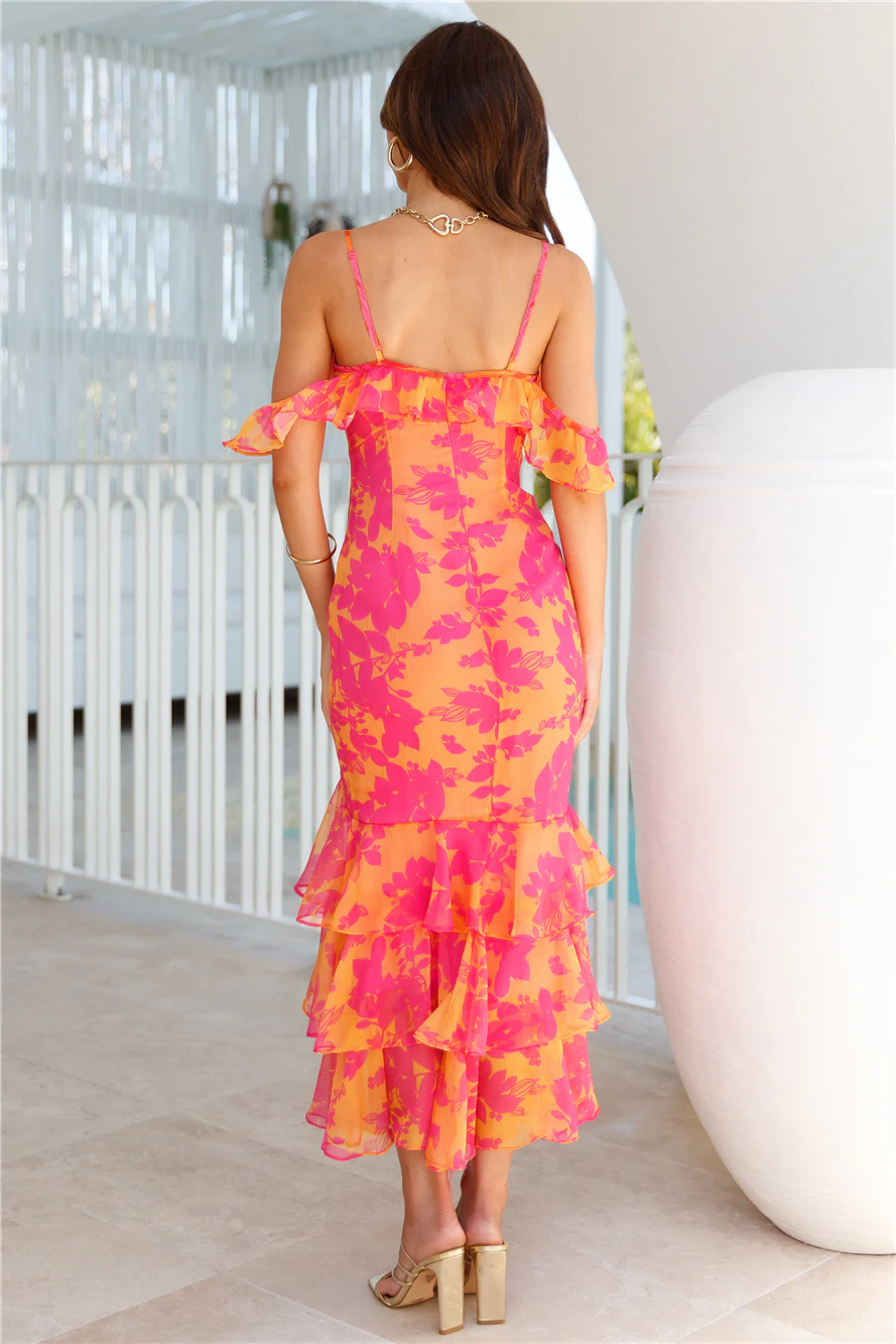 Stars In Her Eyes Maxi Dress Orange