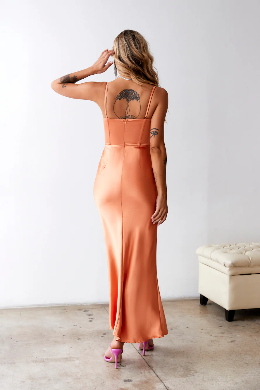 Show Off Girl Maxi Dress Orange