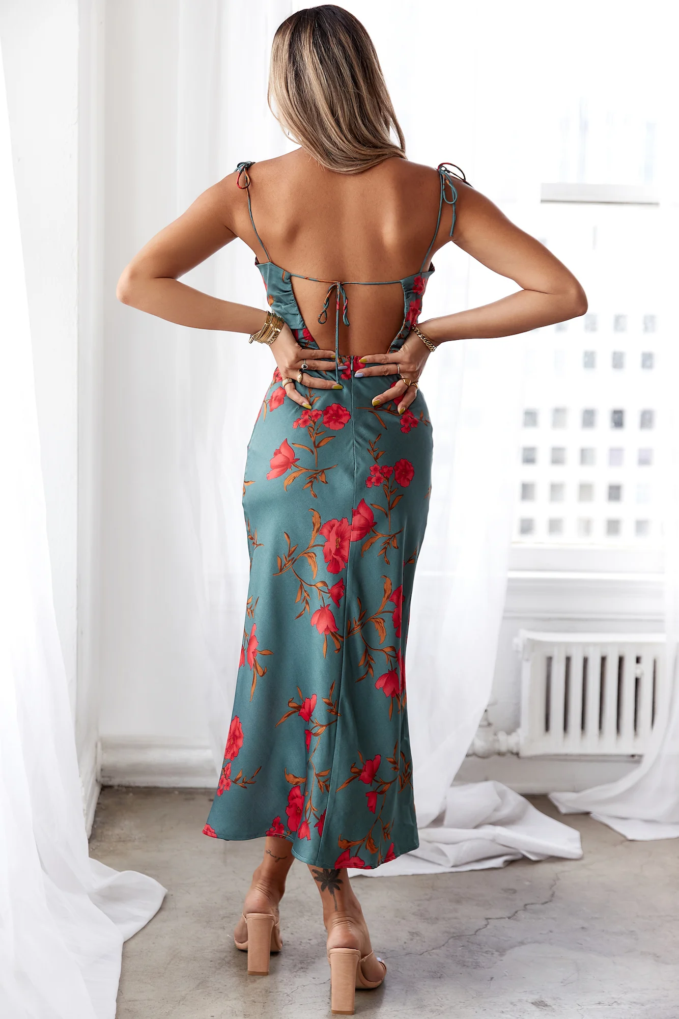 BEACNLADY Fool Me Once Midi Dress