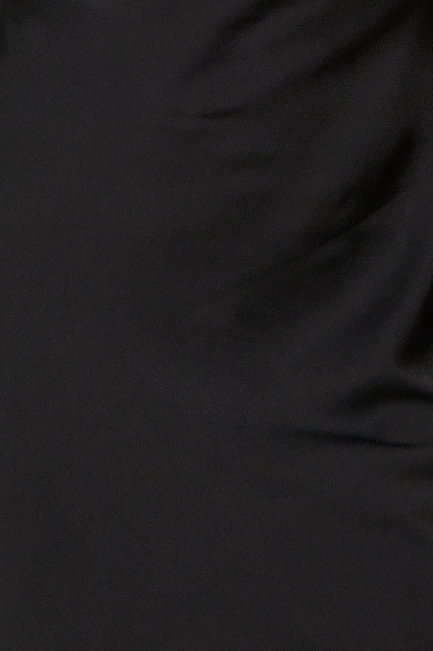 On Top Satin Mini Dress Black