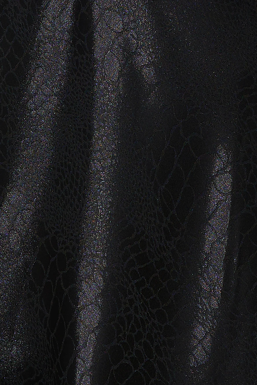 Romantic Date Satin Mini Dress Black