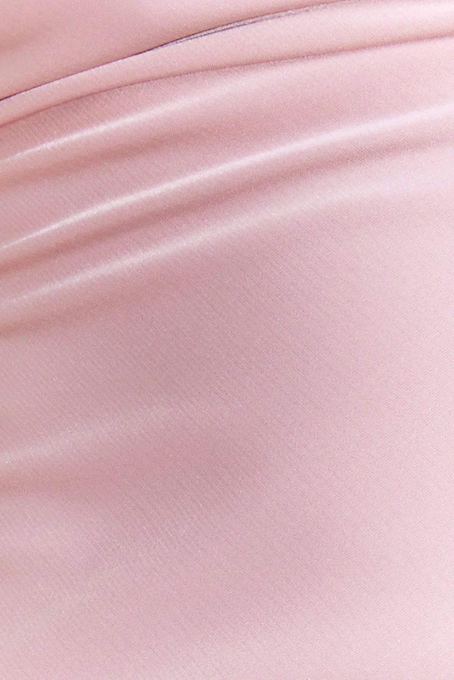 Feel Adored Satin Mini Dress Pink