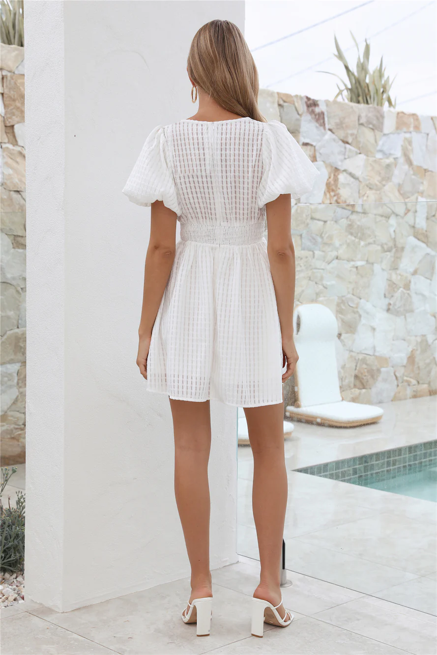 Flowers For You Mini Dress White