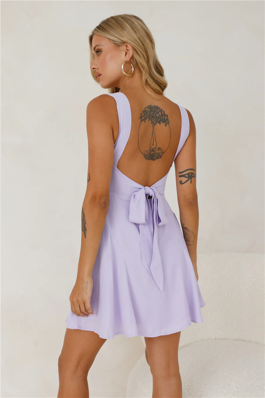Dream Clouds Mini Dress Lilac