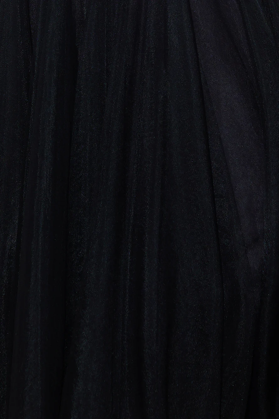 Glam Feeling Tulle Midi Dress Black