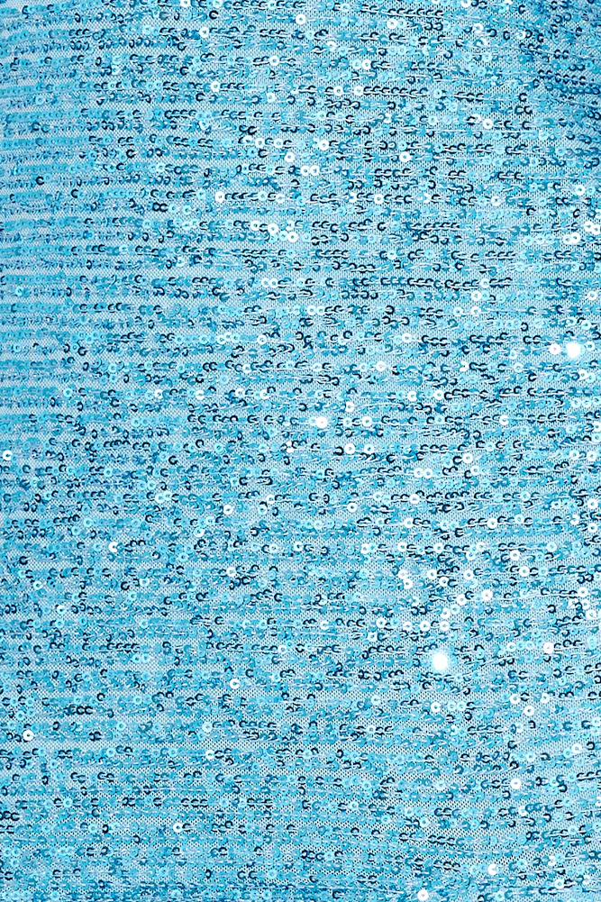 Loud Appearance Sequin Strapless Mini Dress Blue