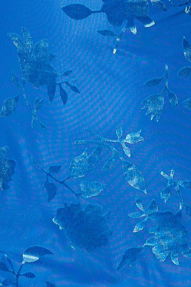 Golden Moon Long Sleeve Mini Dress Blue