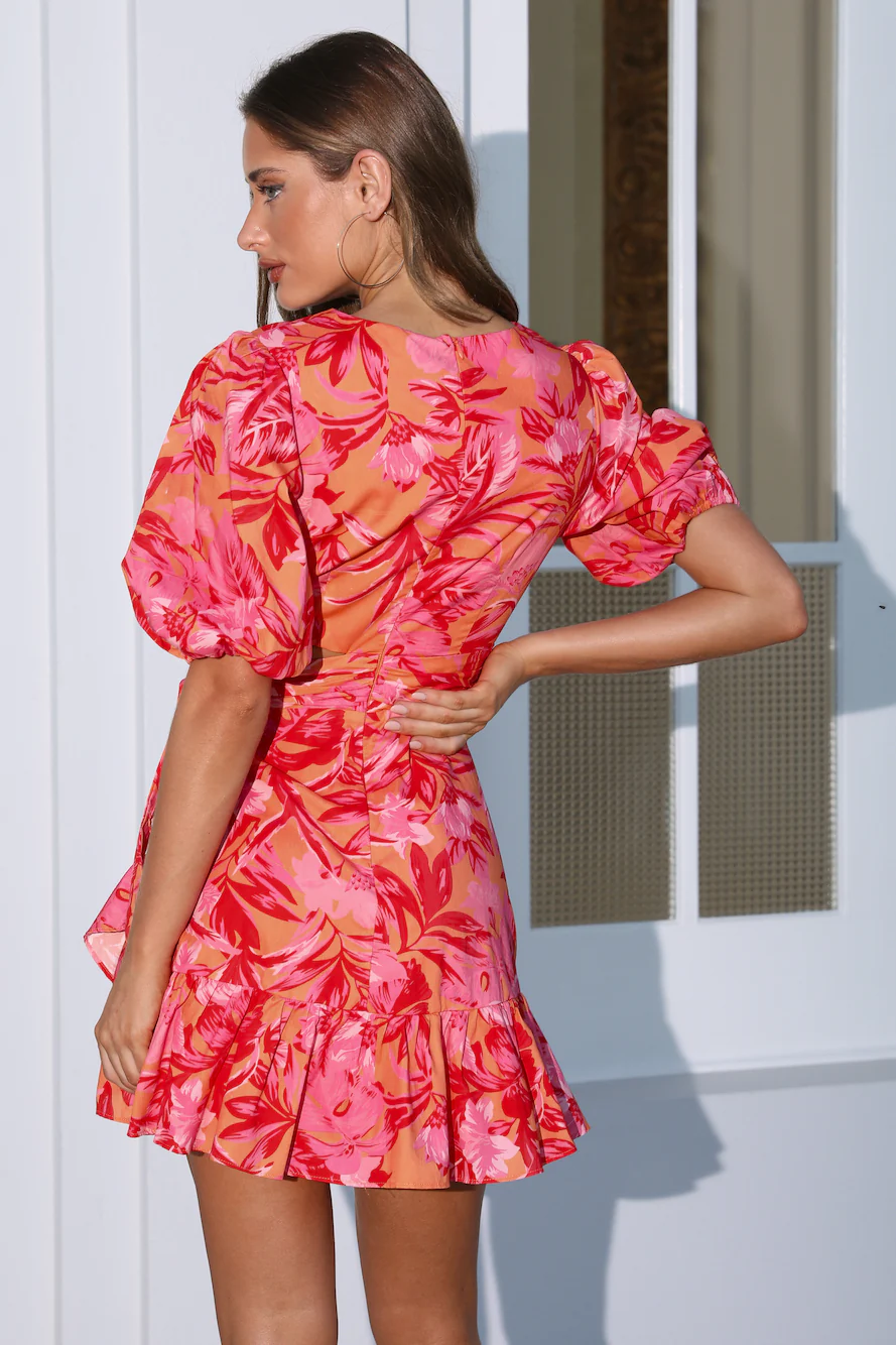 Picnic For Two Mini Dress Orange