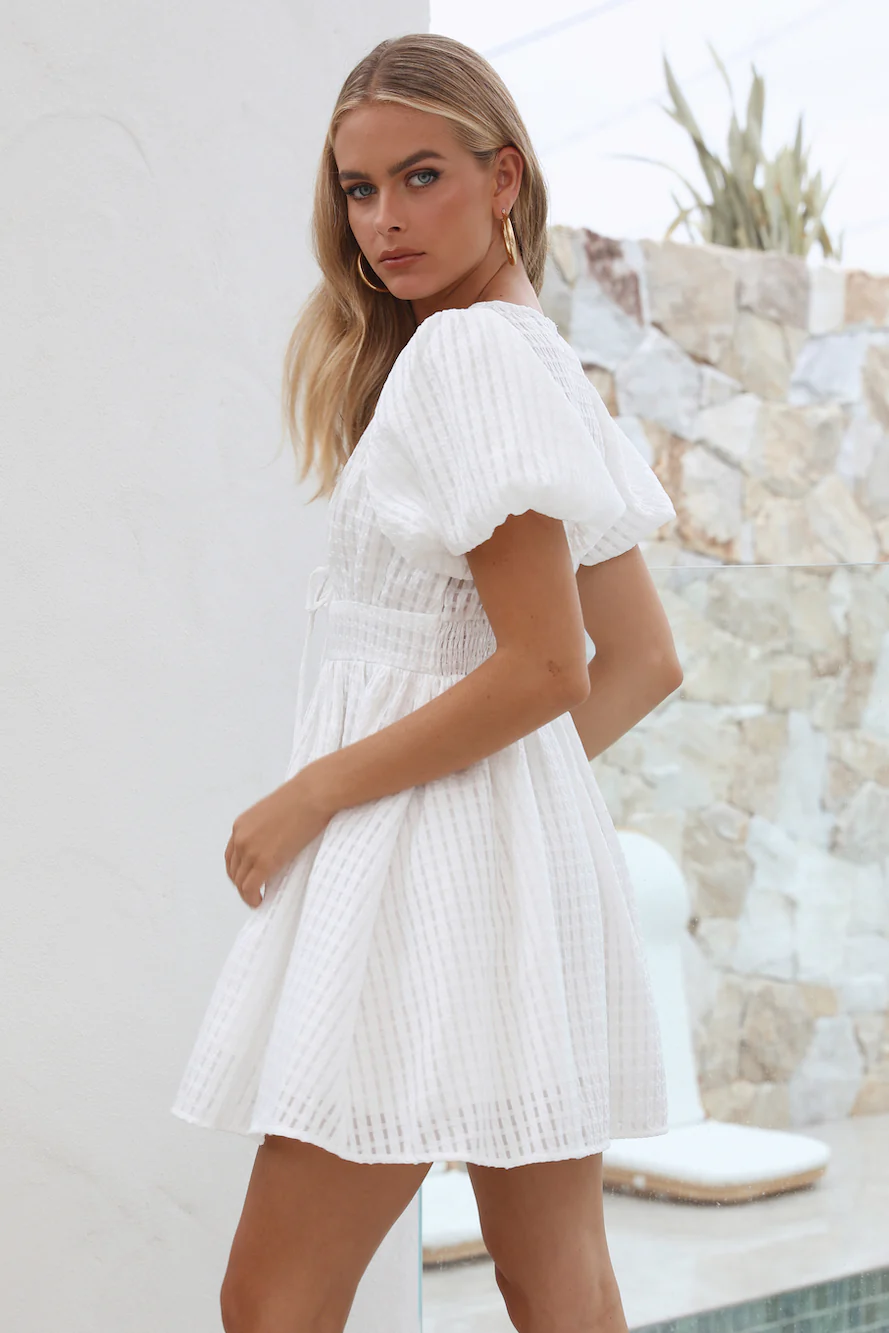 Flowers For You Mini Dress White