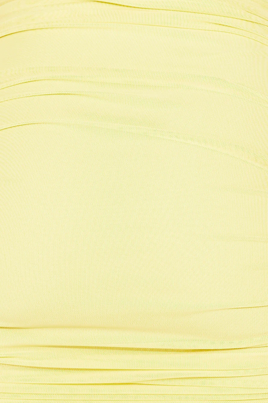 Seen Here Mesh Mini Dress Yellow