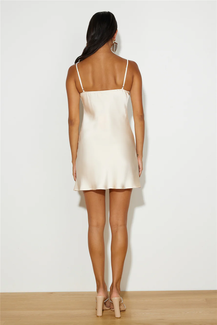 She's The Star Mini Dress Champagne