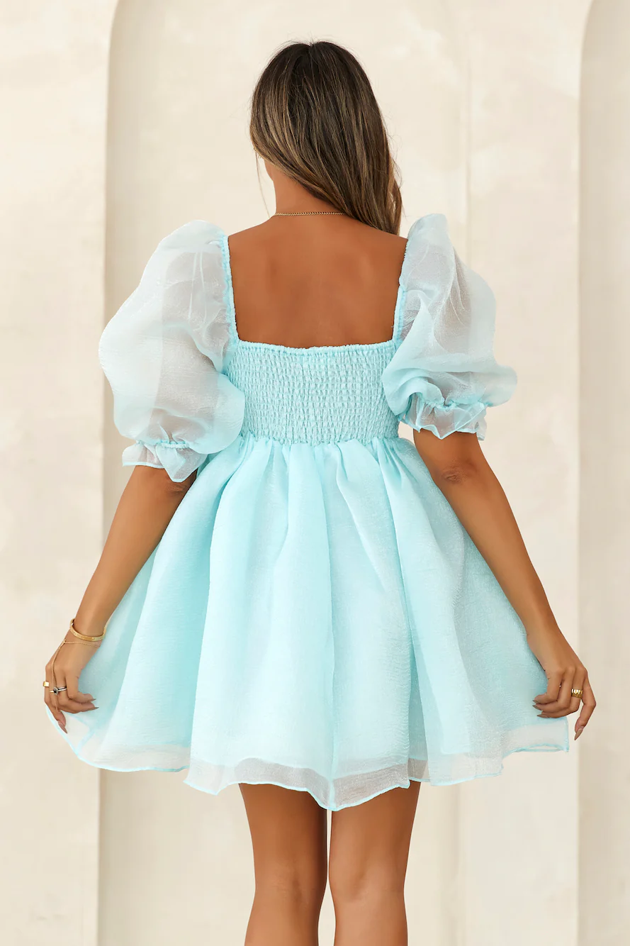 Castle On The Hill Mini Dress Blue