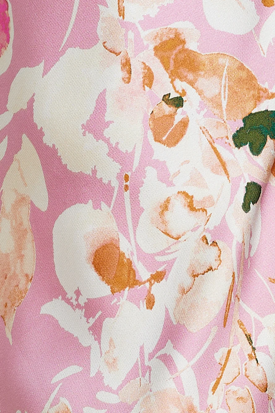 Daylight Party Satin Mini Dress Pink