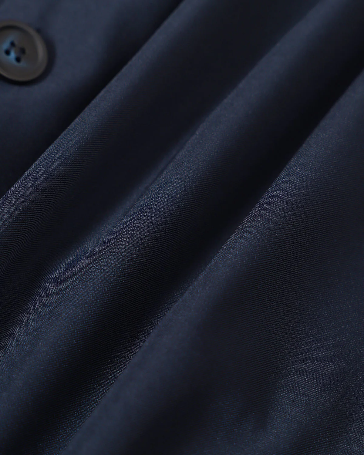 The Navy Lapel Cap Sleeve Button-up Mini Dress