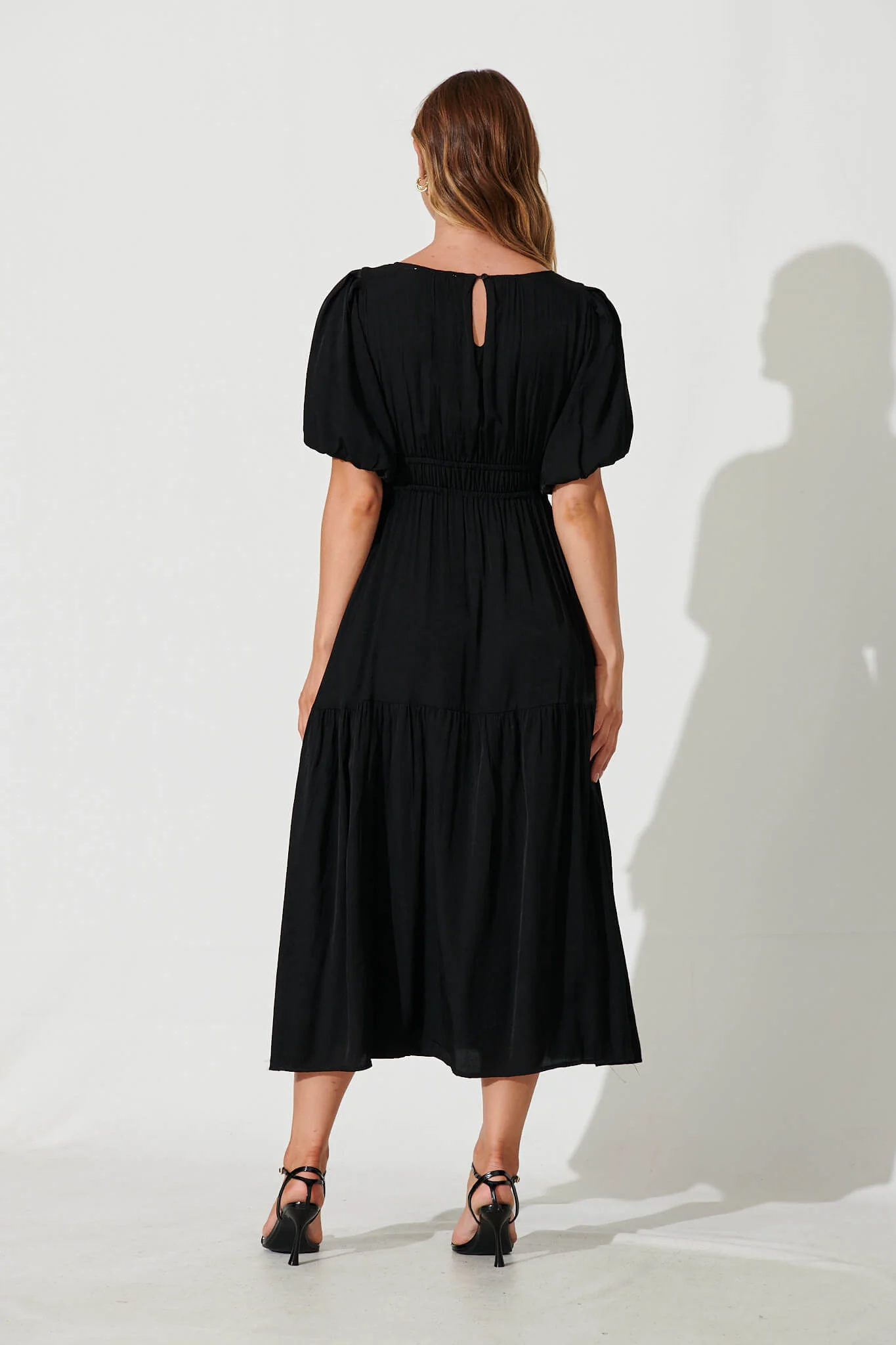 Stargazer Midi Dress In Black