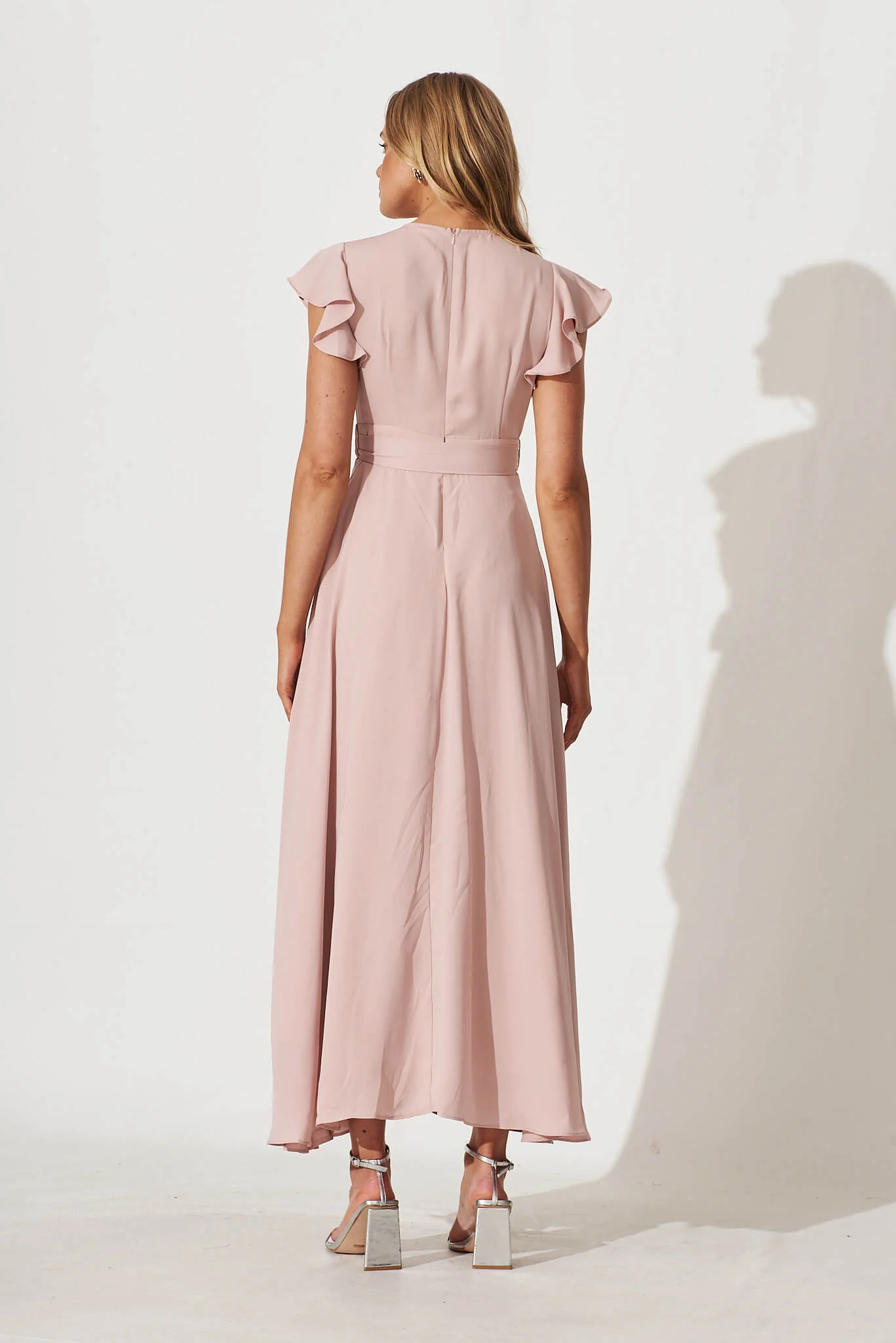 Wynter Chiffon Dress In Blush