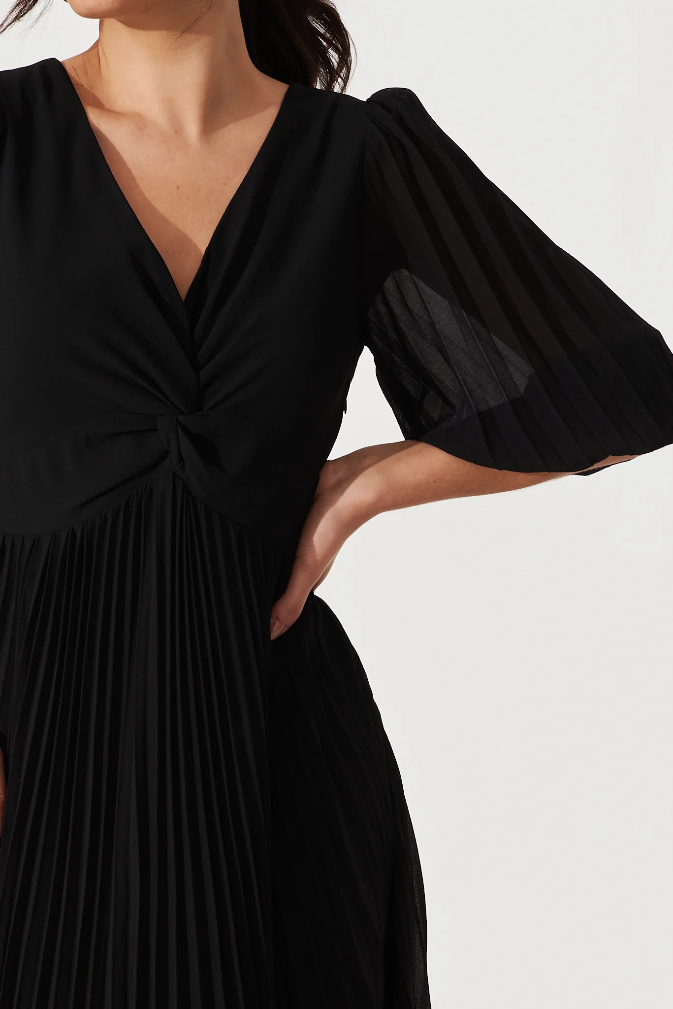 Moritz Maxi Dress In Black Chiffon