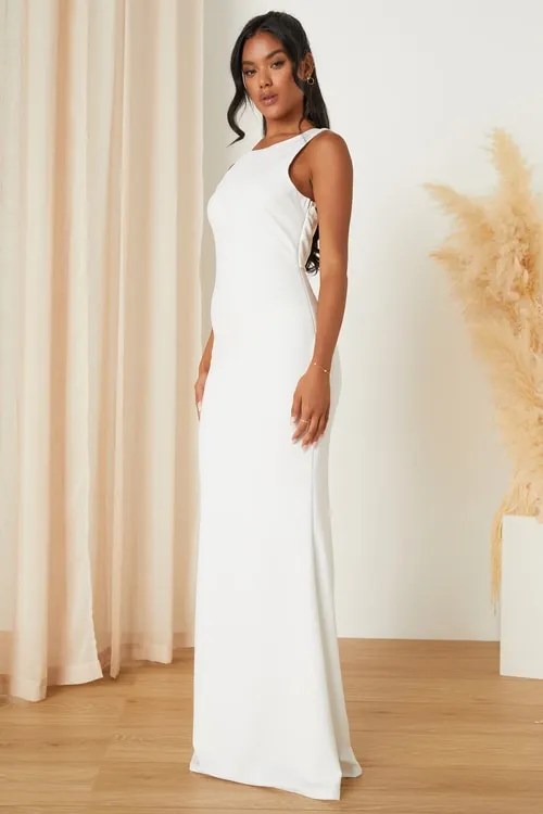 Love In Your Eyes Black Knotted Mermaid Maxi Dress