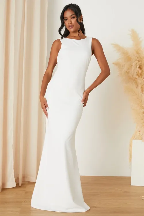 Love In Your Eyes Black Knotted Mermaid Maxi Dress