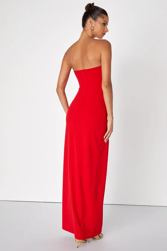 Dedicated to Glamour Black Strapless Maxi Dress