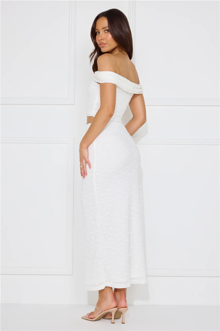 Secret World Maxi Skirt White