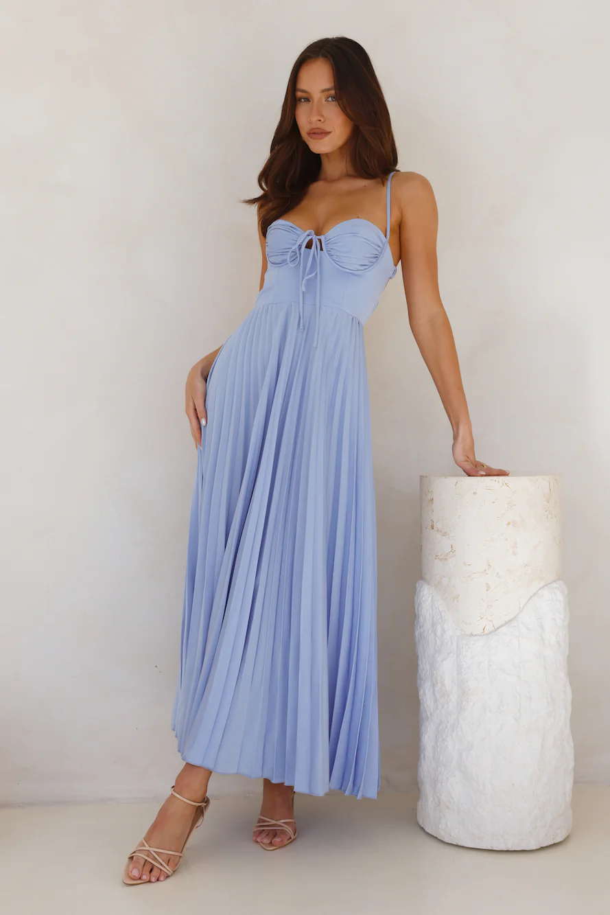 Lovely Soiree Maxi Dress Blue