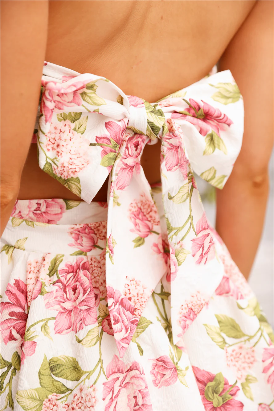 Upon A Cloud Strapless Mini Dress Print