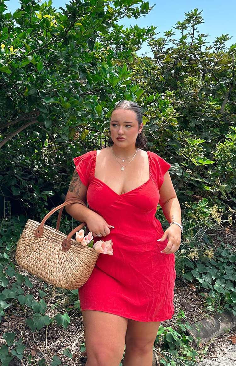 Waves Red Mini Dress