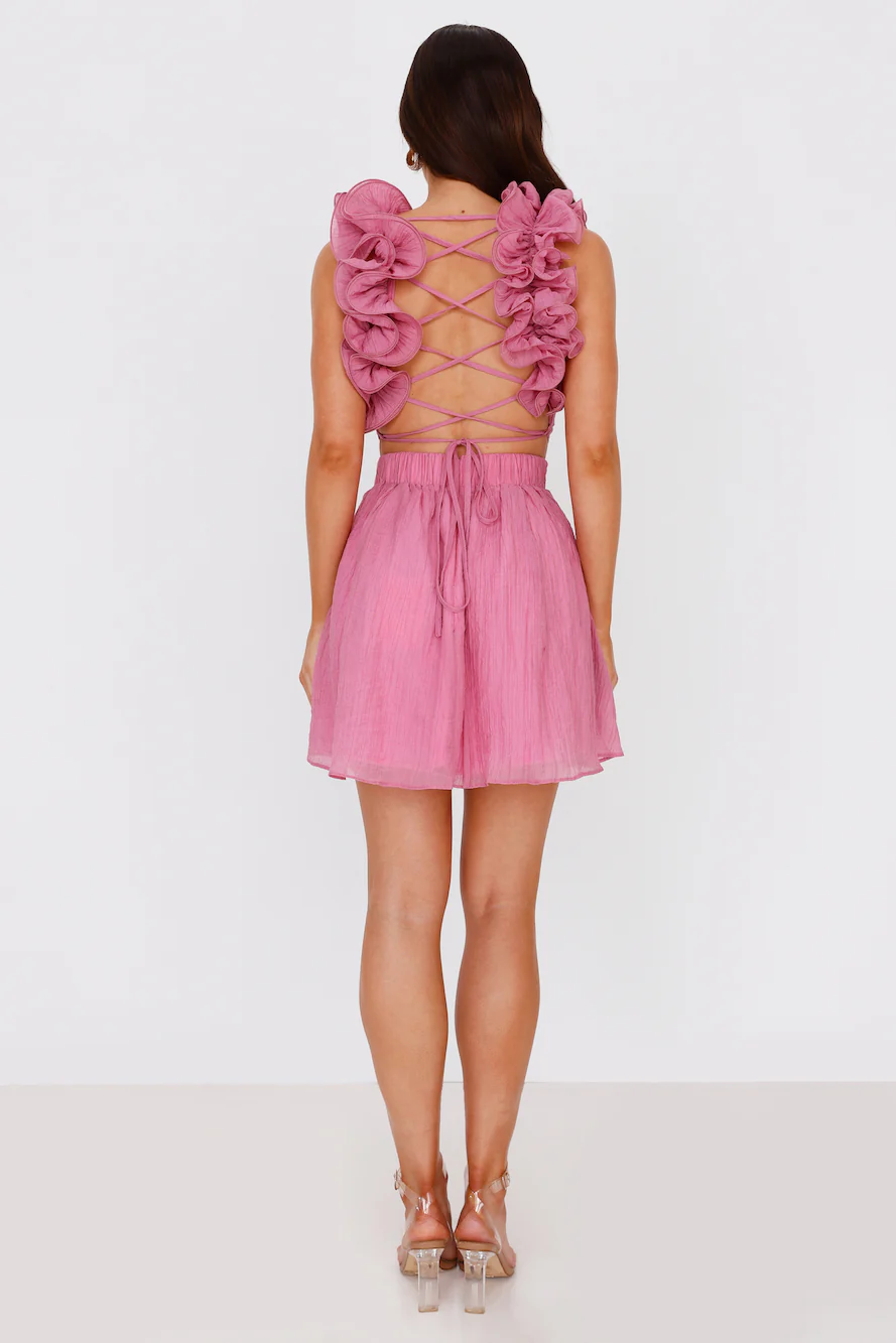 Rainbow Sunsets Mini Dress Pink