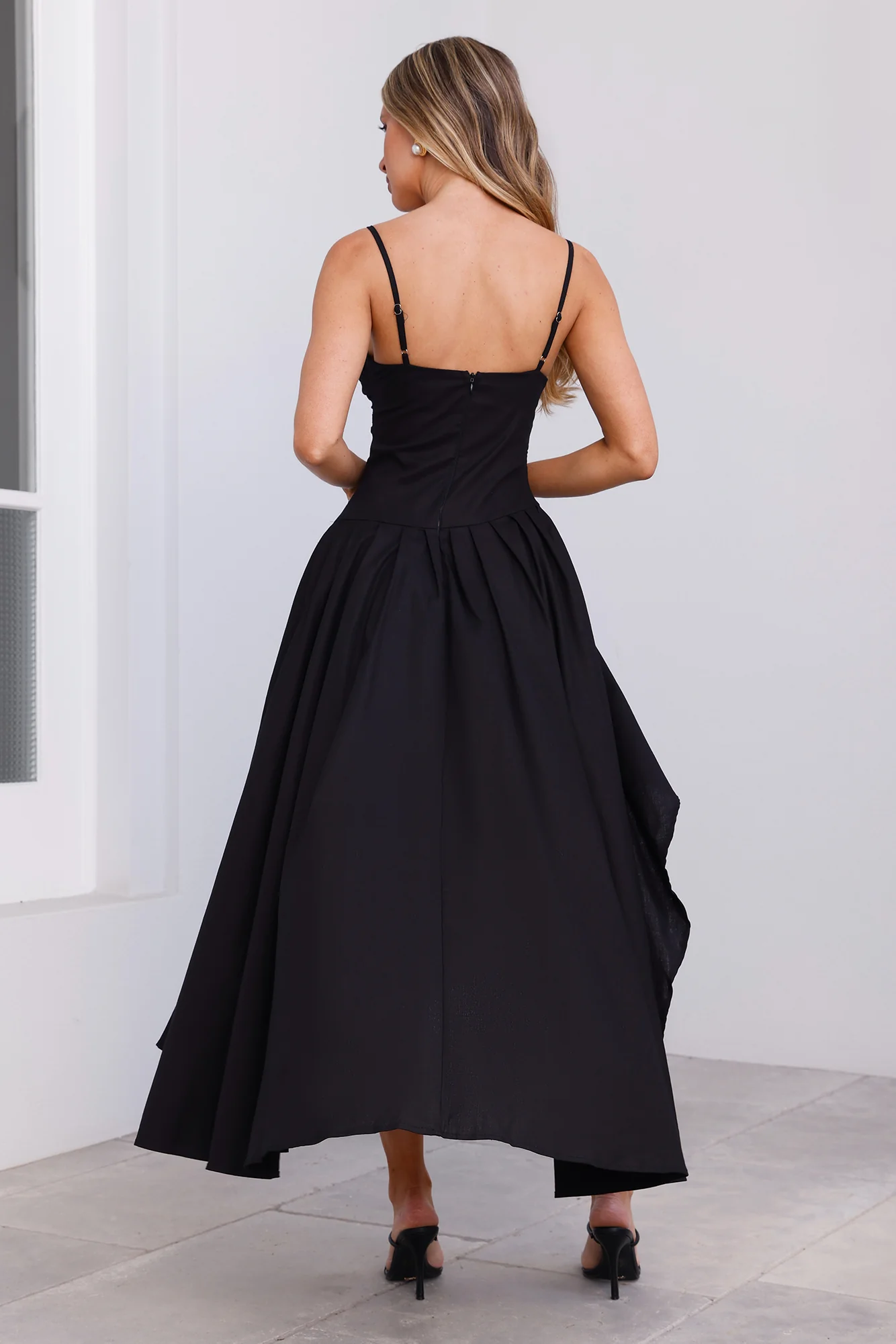 Black Tie Chic Maxi Dress Black