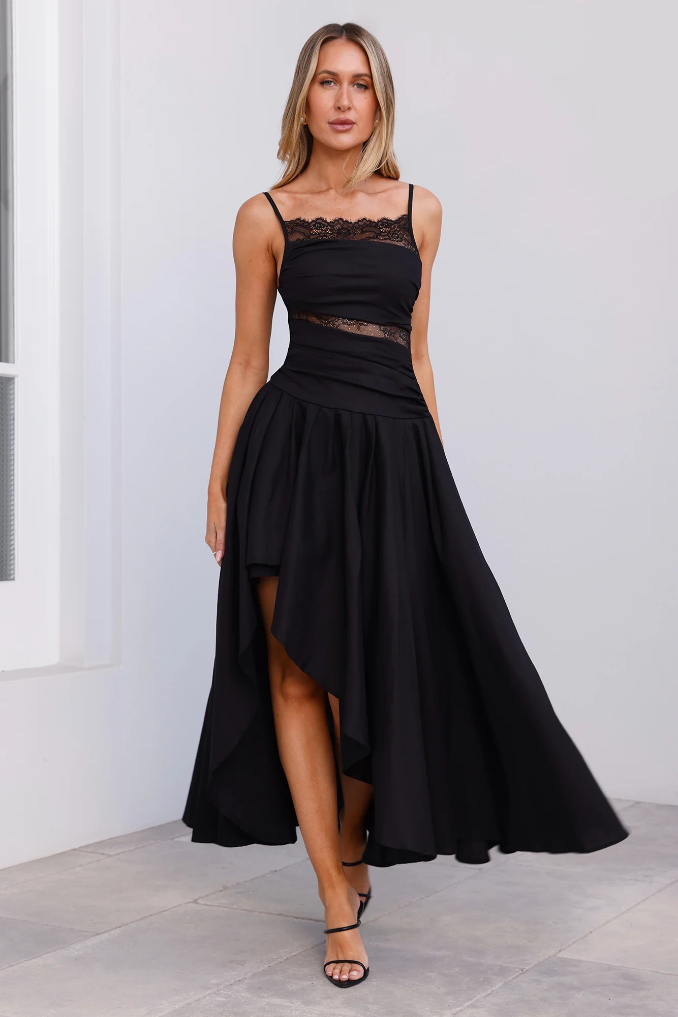 Black Tie Chic Maxi Dress Black