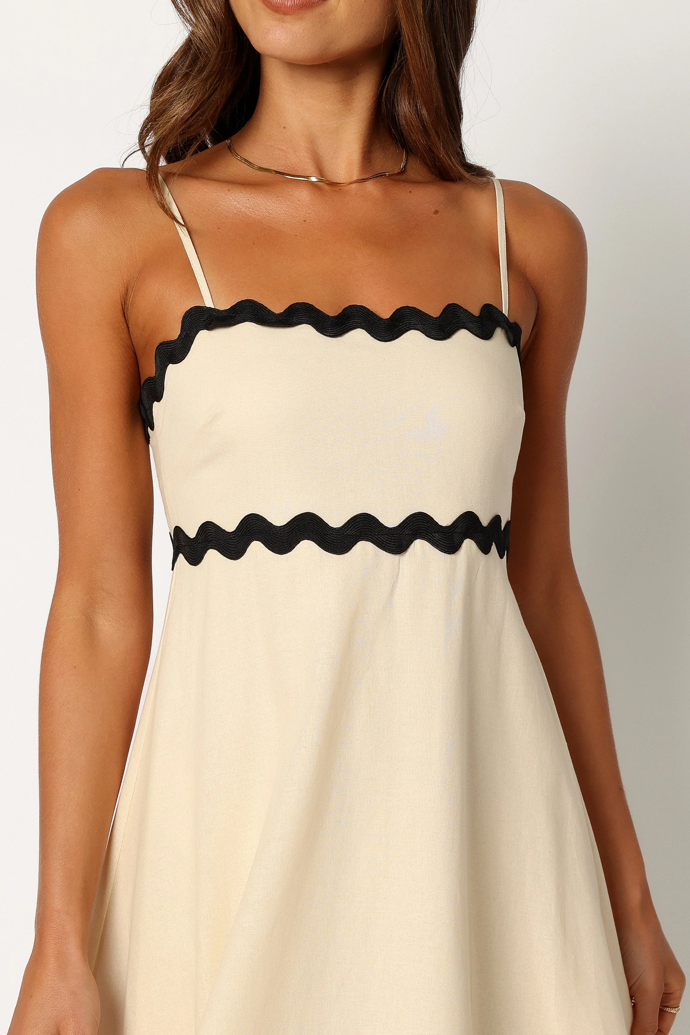 Yana Maxi Dress - Cream Black