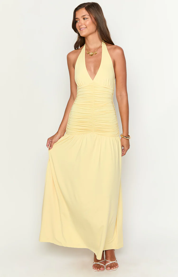 Gloria Yellow Maxi Dress