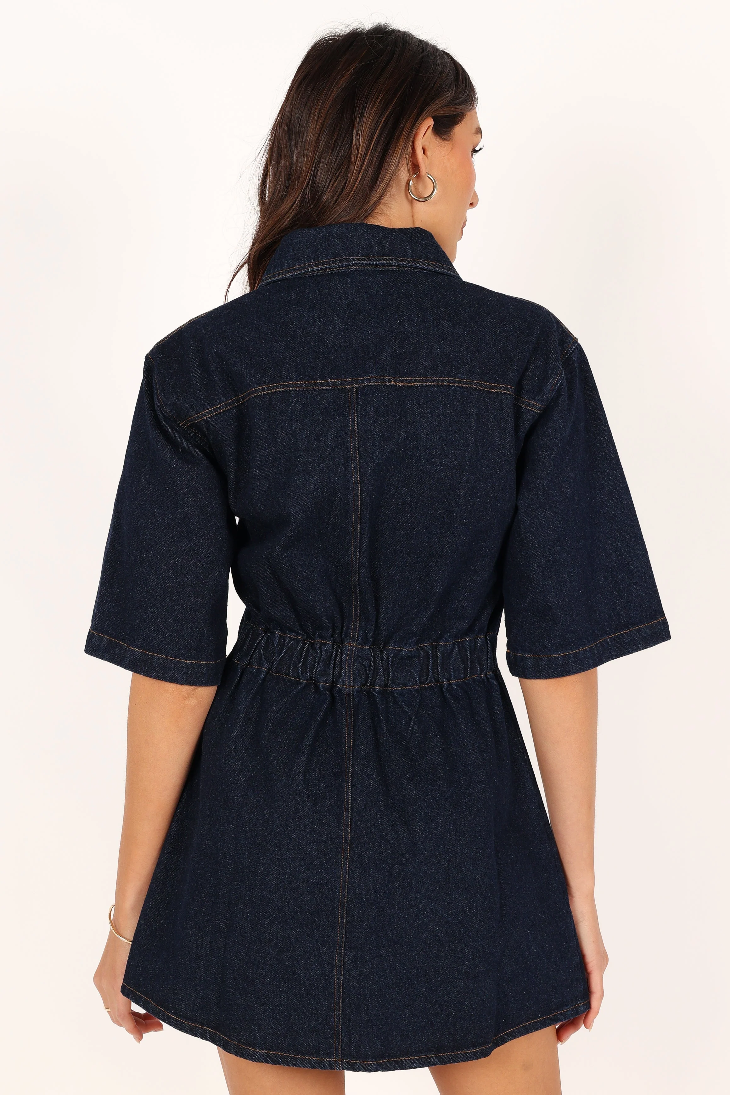 Hailey Denim Mini Dress - Dark
