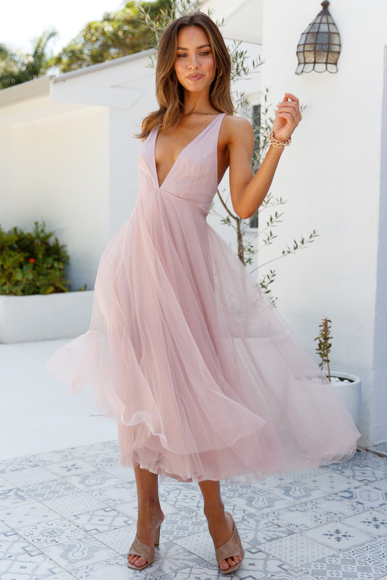 Summer Cinderella Midi Dress Lilac