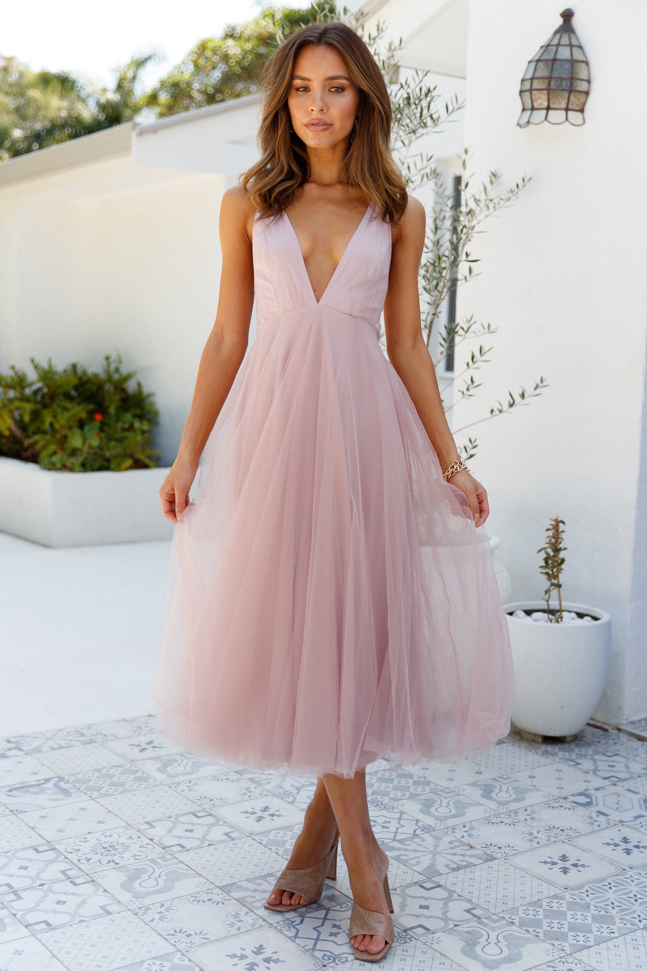 Summer Cinderella Midi Dress Lilac