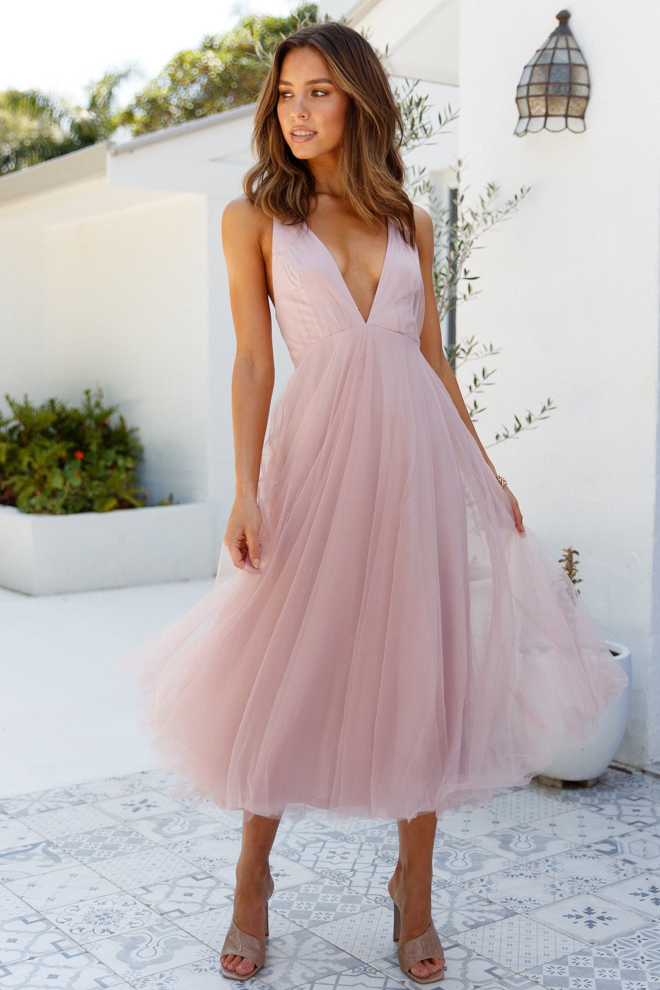 Summer Cinderella Midi Dress Lilac