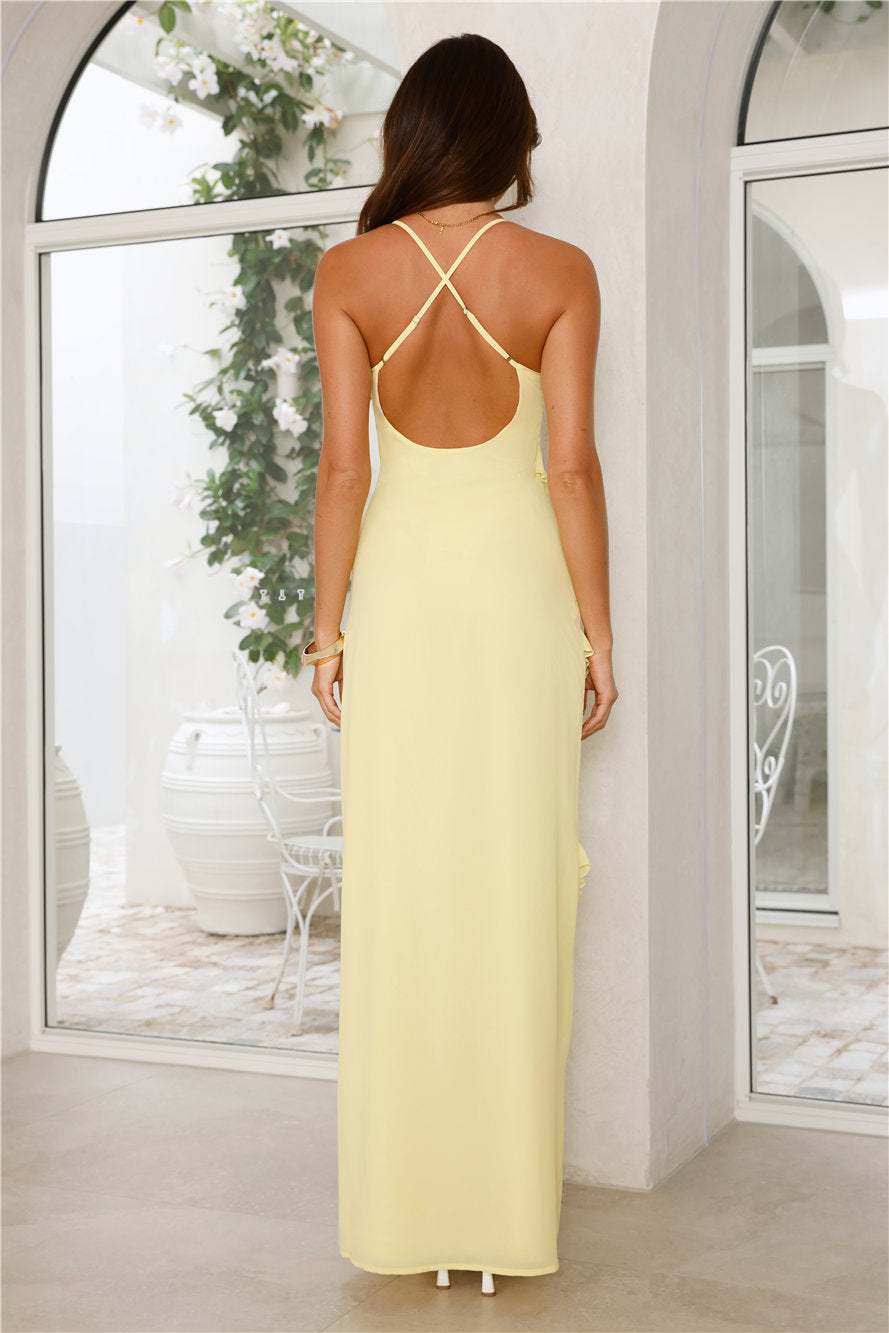 Boat Parties Maxi Dress Yellow