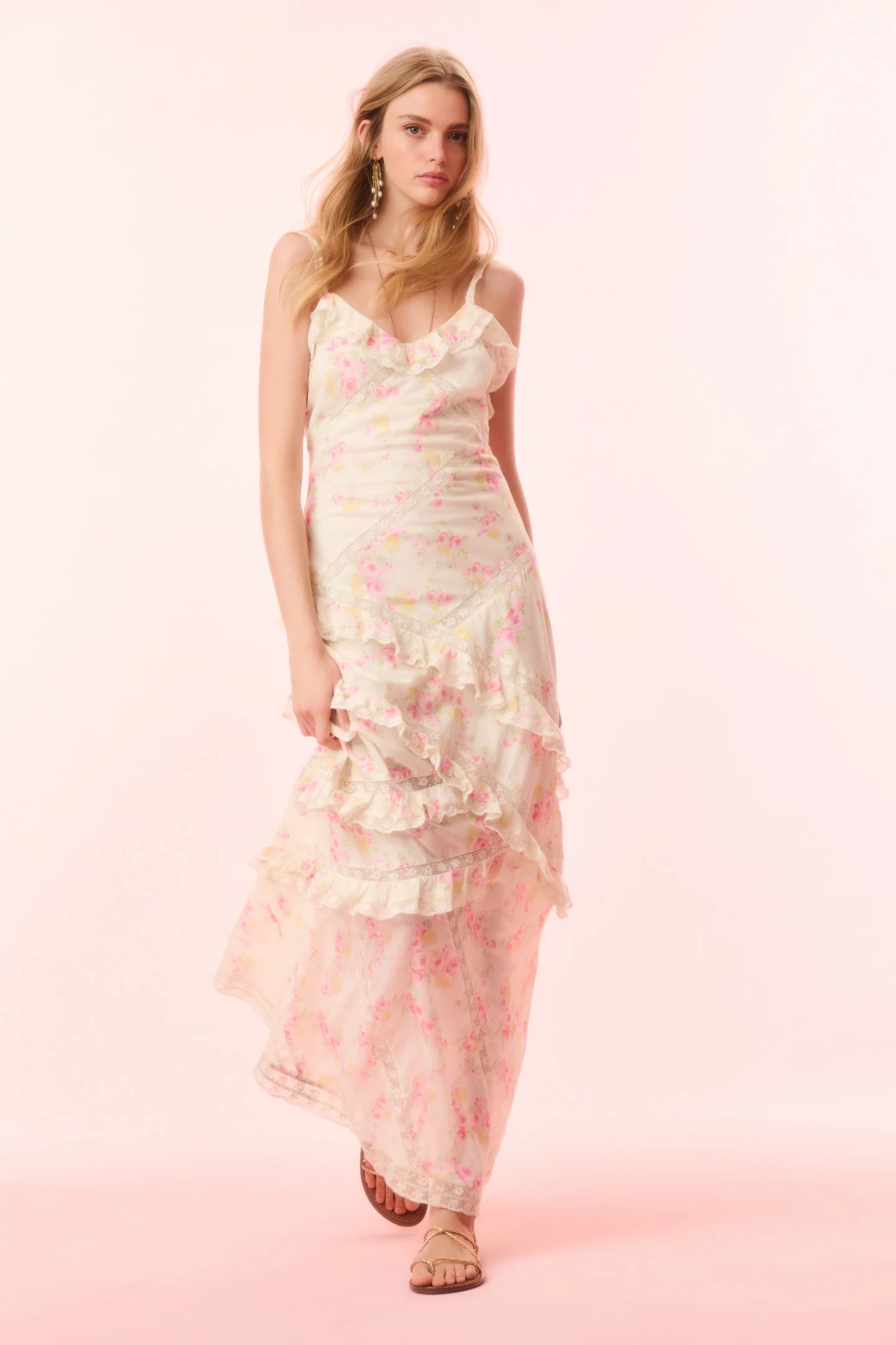 Nocelle Cotton Floral Maxi Dress