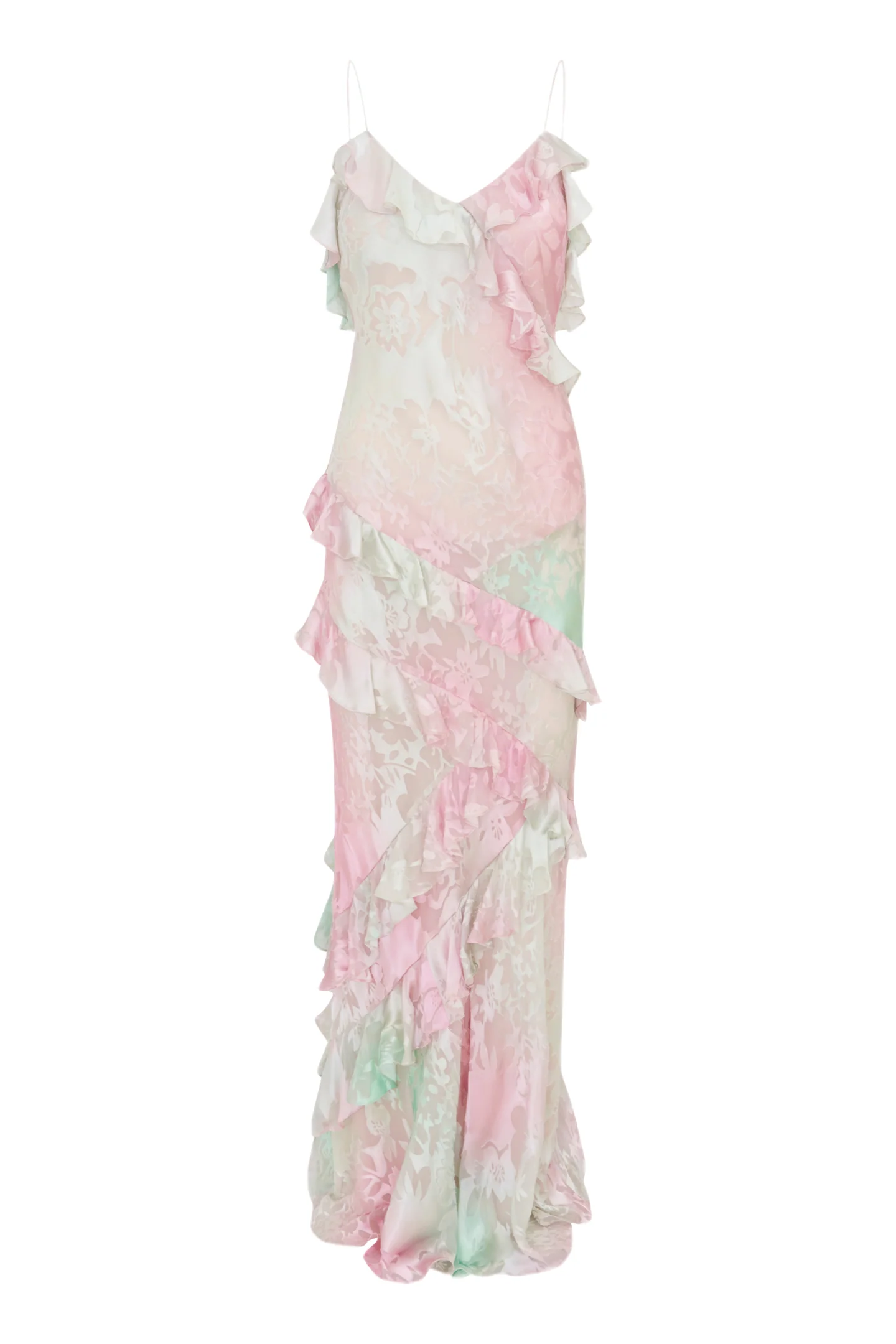 Rialto Pastel Ruffle Maxi Dress