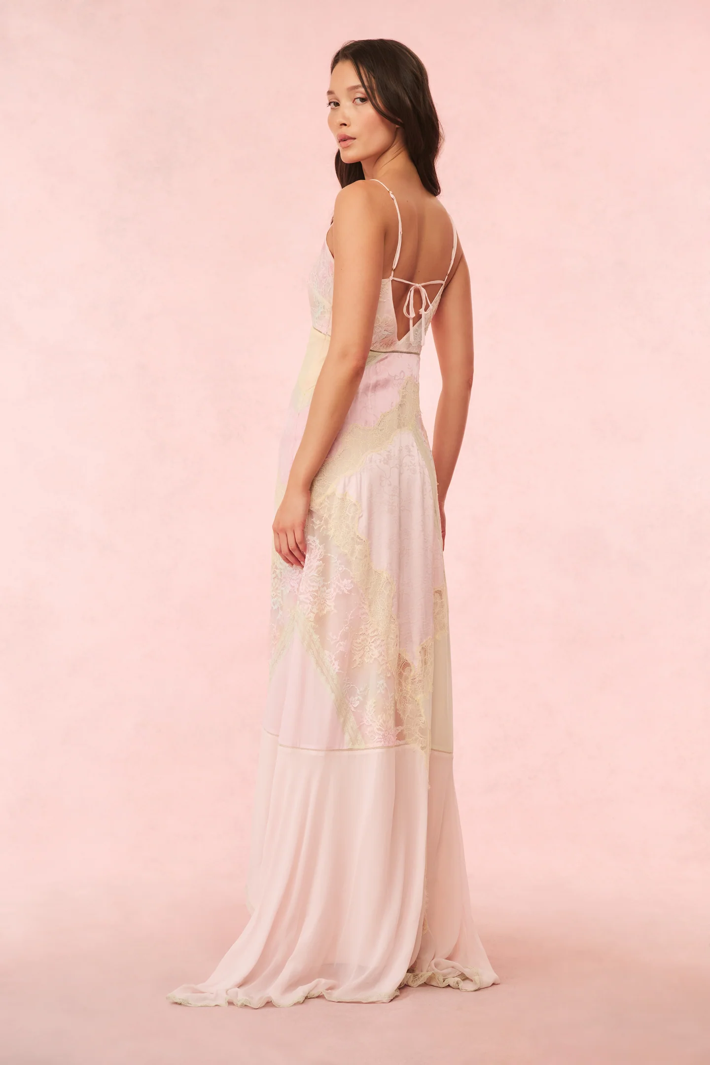 Bancila Lace Patchwork Maxi Dress