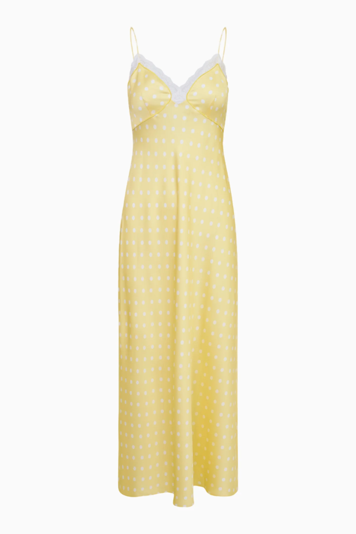 Manuela Satin Polkadot Slip Dress