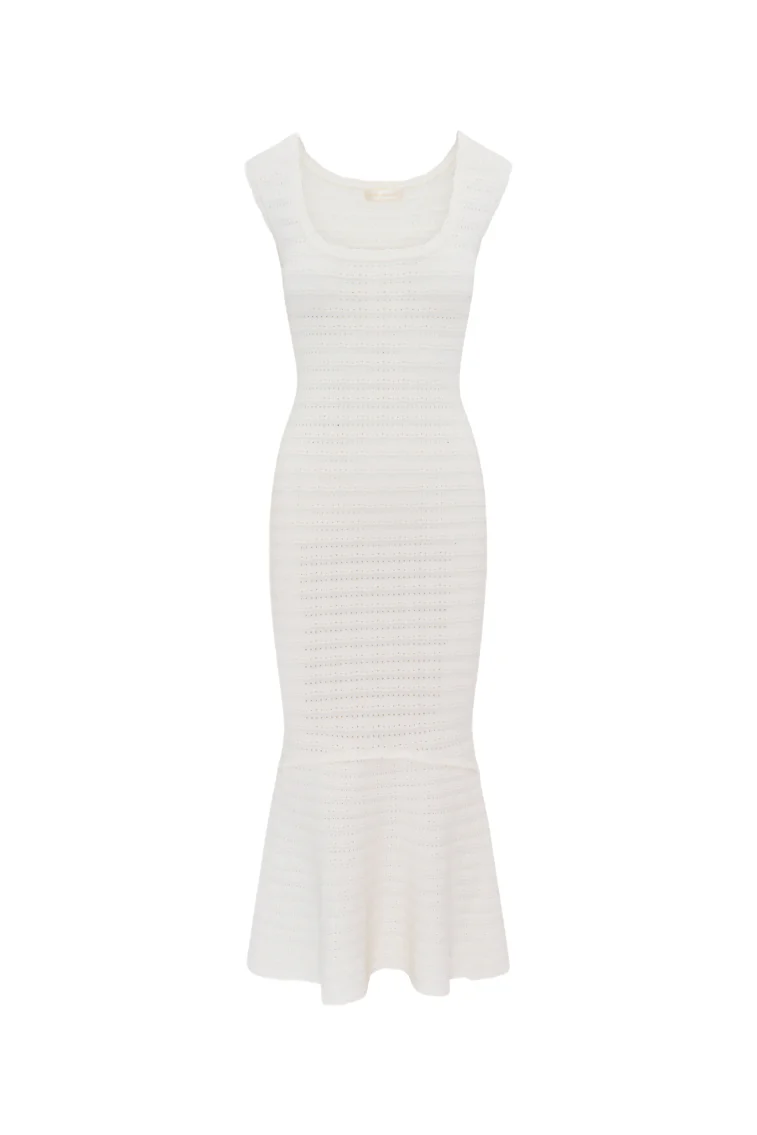 Leigh Pointelle Knit Midi Dress